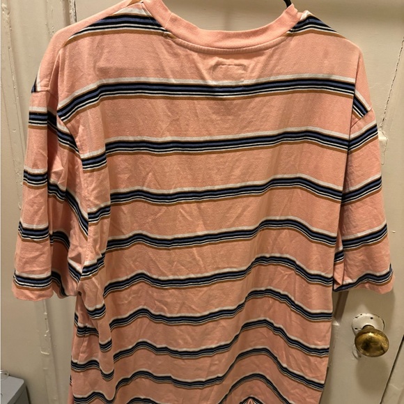 Striped Stussy T-Shirt XL Work Once - Picture 1 of 2